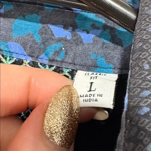 MENS ROBERT GRAHAM BLACK DRESS SHIRT - Picture 5 of 7